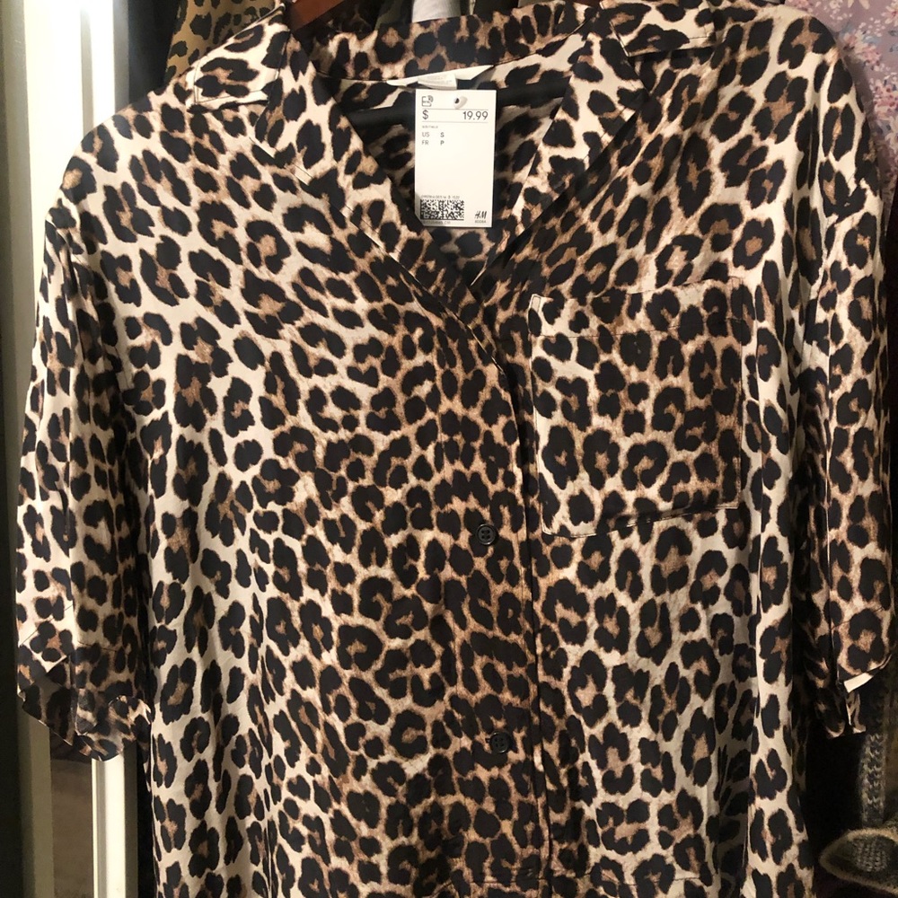 Brand new leopard blouse. Size small.